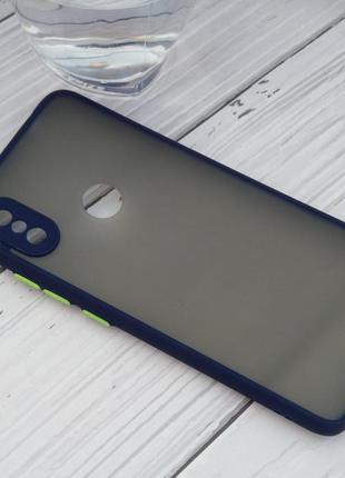 Противоударный матовый чехол для Xiaomi Redmi Note 5 Синий