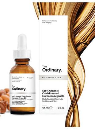 The ordinary 100% organic cold-pressed moroccan argan oil арга...