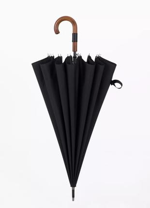 Зонт трость полуавтомат с деревянной ручкой Origin D4 мужской ...