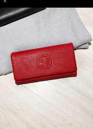 Стильный красный кошелёк из качественной эко-кожи