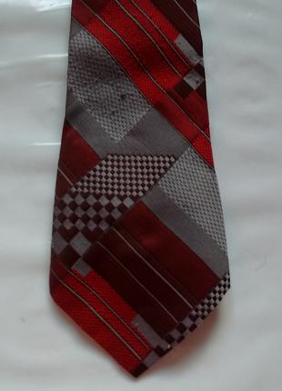 Красный коричневый в клетку полоску советский СССР галстук