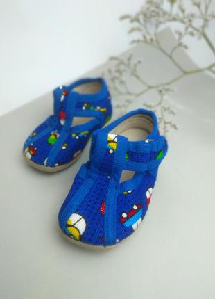 Тапочки детские обувь для мальчиков текстильные пинетки