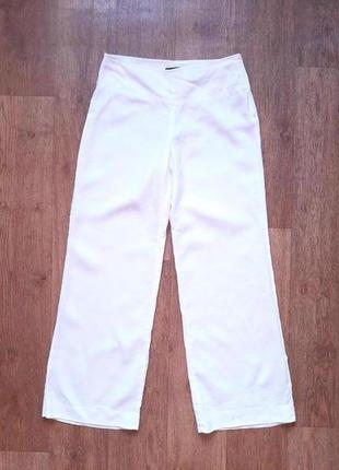 Брюки штаны белые льняные h&m , размер uk12, us8 , eur38  m l ...