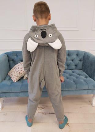 Пижама кигуруми Коала серая пижамы для детей и взрослых с коал...