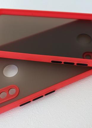 Противоударный матовый чехол для Huawei P Smart Plus Красный б...