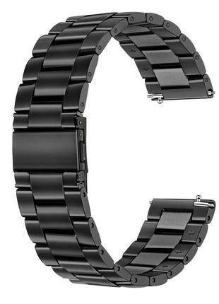 Металлический ремешок браслет для часов Smart Watch 22 мм Черный