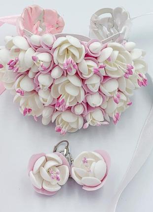 Свадебный комплект «бело-розовый жасмин»