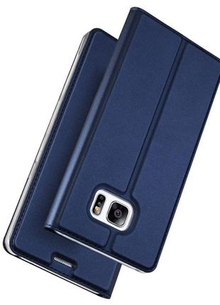 Чехол книжка с магнитом для Samsung Galaxy S7 Синий