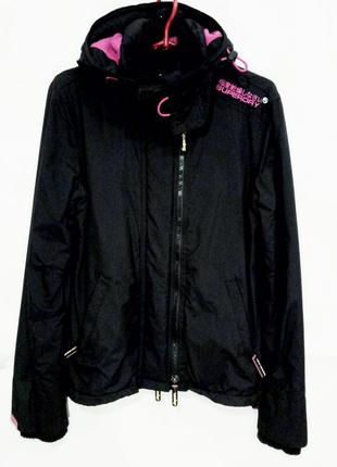 Куртка superdry жіноча чорна на флісі розмір xs