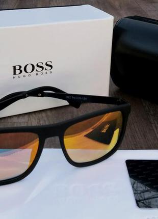 Очки в стиле hugo boss мужские солнцезащитные зеркальные оранж...