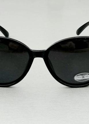 Chanel очки женские солнцезащитные черные поляризированые