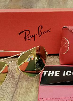 Ray ban aviator diamond hard 3026 62 очки капли унисекс солнце...