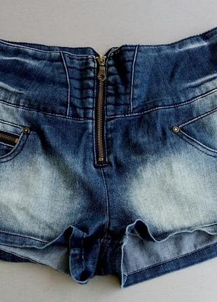 Yes шорты женские джинсовые стретчевые высокая талия размер 14