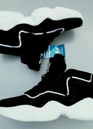 Adidas crazy кроссовки женские черно - белые р 39