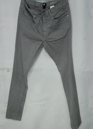 H&m skinny fit джинсы мужские оригинал серые стретч размер 31/32