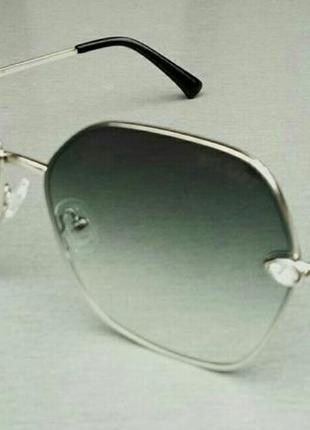 Bvlgari очки женские солнцезащитные серые с градиентом