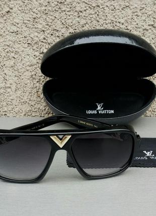 Louis vuitton очки женские солнцезащитные черные с градиентом