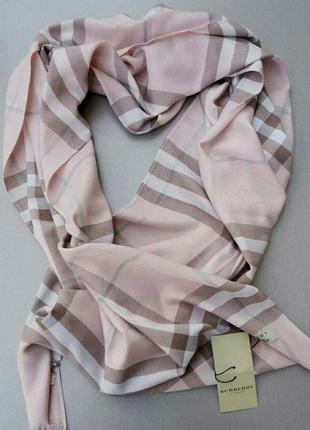 Burberry шарф кашемировый женский бледно розовый