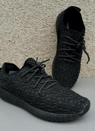 Adidas yeezy 350 boost dark gray кросівки чоловічі темно сірі
