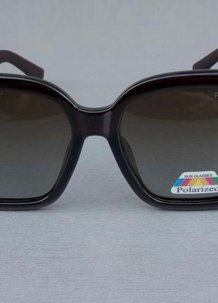 Fendi очки женские солнцезащитные большие коричневые поляризир...