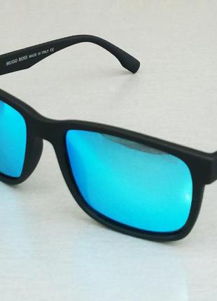Очки в стиле hugo boss мужские солнцезащитные голубые зеркальн...