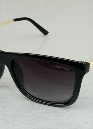 Lacoste очки мужские солнцезащитные черные с золотыми дужками