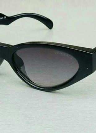 Versace очки кошечки женские солнцезащитные черные