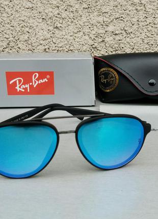 Ray ban очки капли унисекс солнцезащитные зеркальные голубые