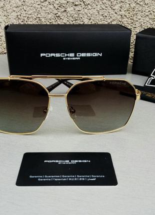 Porsche design очки мужские солнцезащитные в золотой металличе...