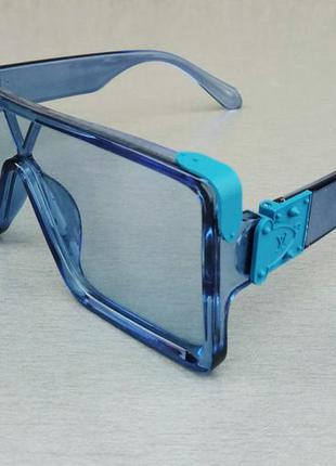 Louis vuitton очки маска женские солнцезащитные синие прозрачные