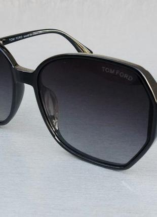 Tom ford очки женские солнцезащитные большие черные поляризиро...