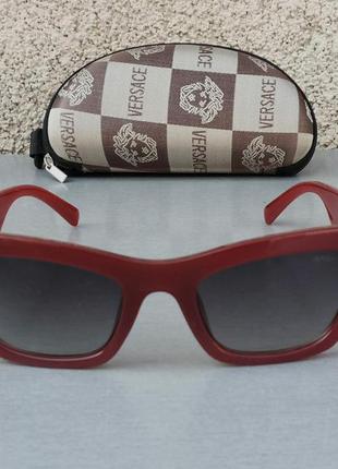 Versace очки женские солнцезащитные бордовые