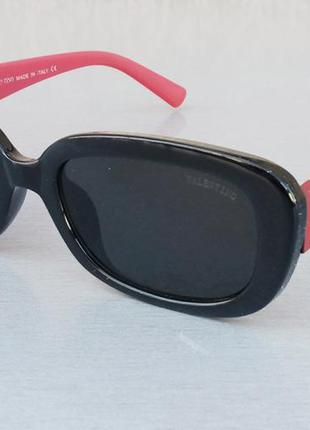 Valentino очки женские солнцезащитные узкие черные с красными ...