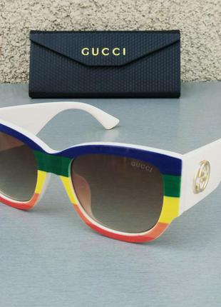 Gucci очки женские солнцезащитные модные яркие с градиентом