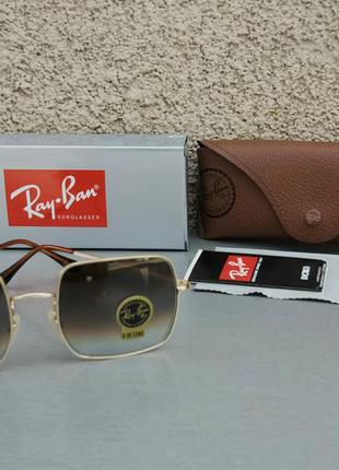 Ray ban очки унисекс солнцезащитные коричневые с градиентом пр...