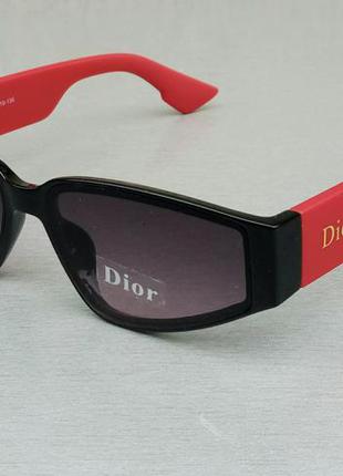 Christian dior очки женские солнцезащитные стильные узкие черн...