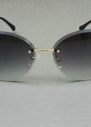 Bvlgari очки женские солнцезащитные темно серые с градиентом б...