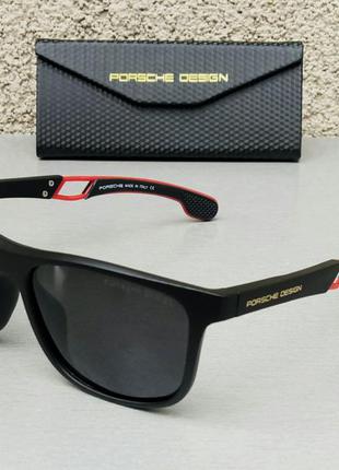 Porsche design очки мужские солнцезащитные черные с красным по...