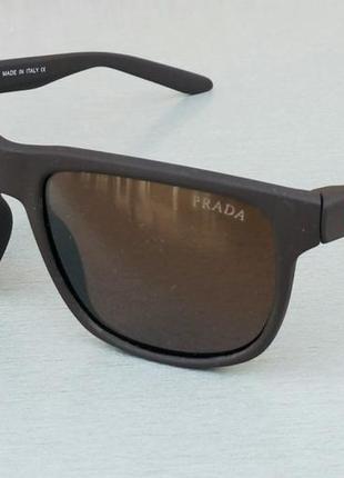 Prada очки мужские солнцезащитные коричневые поляризированые