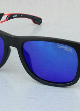 Carrera очки мужские солнцезащитные черные линзы синие зеркаль...