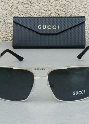 Gucci окуляри чоловічі сонцезахисні лінзи чорні поляризированые