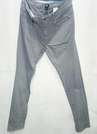 H&m джинси чоловічі стретч skinny оригінал сірі розмір 31-32