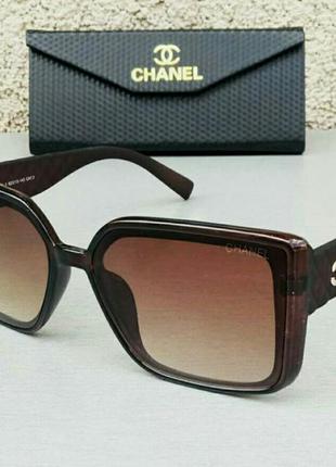 Chanel очки женские солнцезащитные коричневые с градиентом