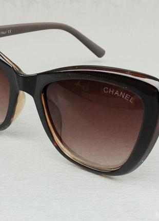 Chanel очки женские солнцезащитные коричневые с градиентом