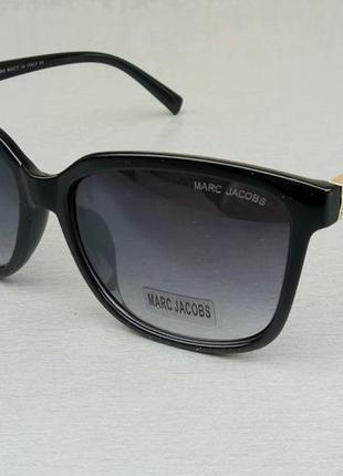 Marc jacobs очки женские солнцезащитные черные с золотом с гра...