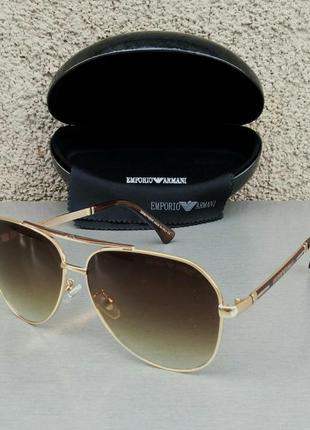 Emporio armani очки капли мужские солнцезащитные коричневые с ...