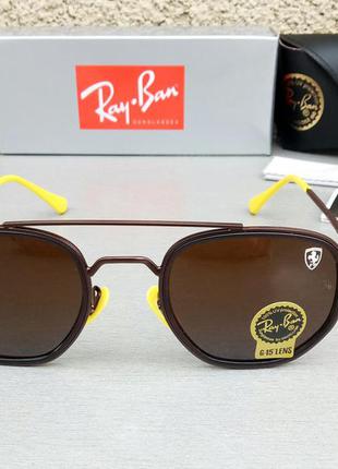 Ray ban ferrari стильные солнцезащитные очки унисекс коричневы...