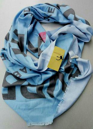 Burberry шарф жіночий кашеміровий блакитний