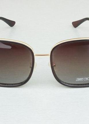 Jimmy choo очки женские солнцезащитные темно коричневые с град...