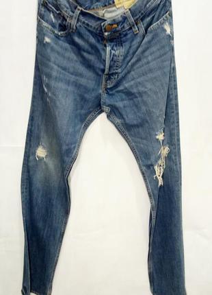 Hollister джинсы мужские стильные рваные оригинал размер 33/32